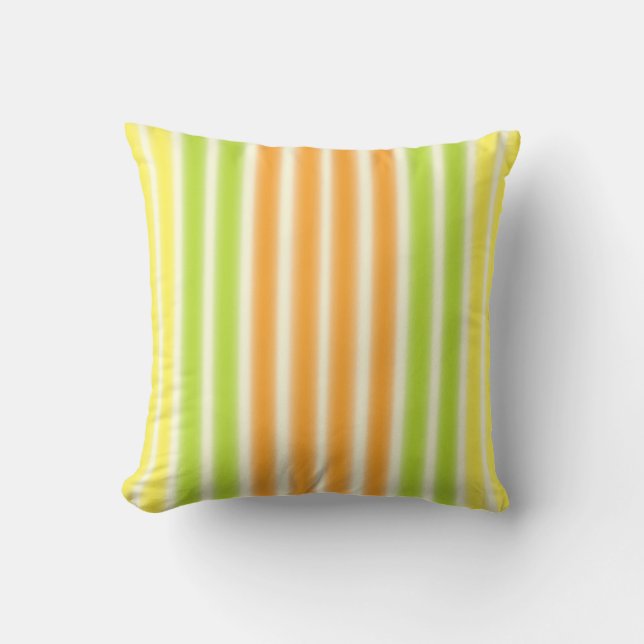 Coussin Bandes de fruits d'agrumes de citron vert et d'ora (Recto)
