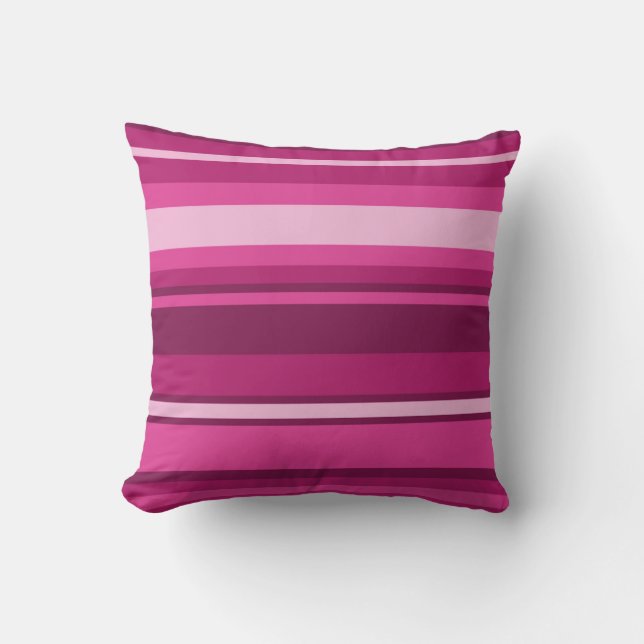 Coussin Bandes de Fuschia (Recto)