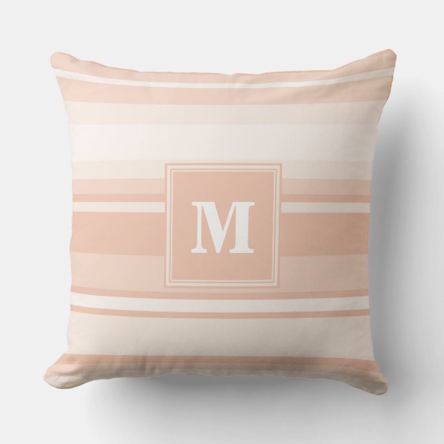 Coussin Bandes de pêche monogramme (Recto)