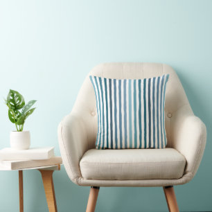 Coussin Bandes dessinées à la main dans les tons bleu d'in