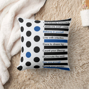 Coussin Bandes et pois personnalisés inspirants