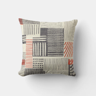 Coussin Bandes géométriques dessinées à la main, motif san