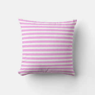 Coussin Bandes géométriques violettes claires