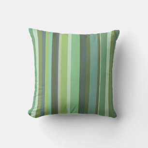 Coussin Bandes horizontales vert olive