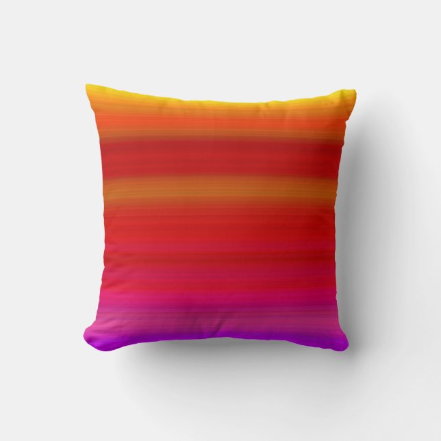 Coussin Bandes multicolores abstraites (Recto)