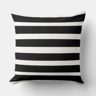 Coussin Bandes noir et blanc