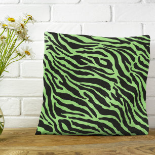 Coussin Bandes Posters de animaux vertes et noires Lancer 