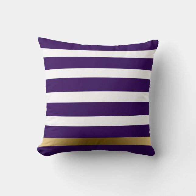 Coussin Bandes pourpres et dorées (Recto)