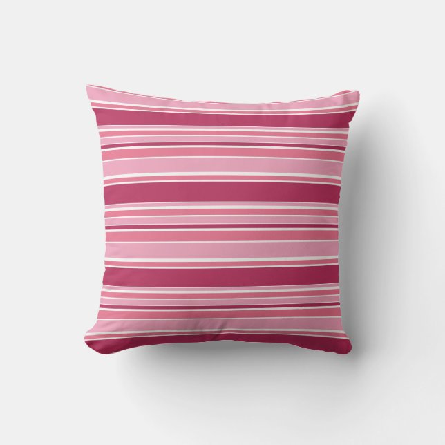Coussin Bandes roses (Recto)