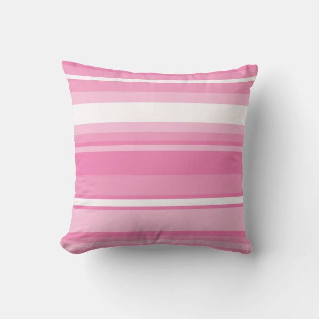 Coussin Bandes roses (Recto)