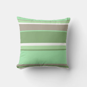Coussin Bandes vert pâle