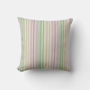 Coussin Bandes vert violet rose jaune