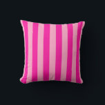 Coussin Bandes verticales rose chaud<br><div class="desc">Grilles verticales - rose et rose chaud.</div>