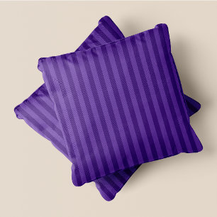 Coussin Bandes violettes et violettes foncées