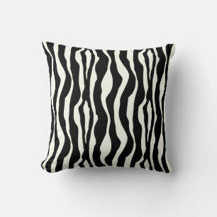 Coussin Bandes zébrées - Noir et Blanc