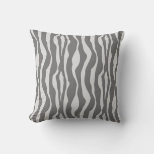 Coussin Bandes zébrées - Tons gris