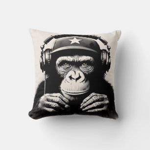 Coussin Banksy DJ Monkey Gorilla Chimp
