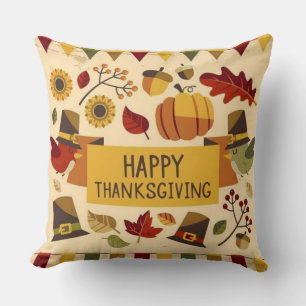 Coussin Bannière bon thanksgiving