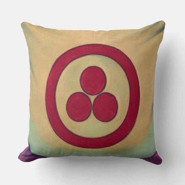 Coussin Bannière de la paix par Nicholas Roerich (Recto)