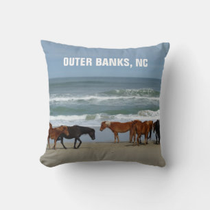 Coussin Banques extérieures de Chevaux sauvages OBX Caroli