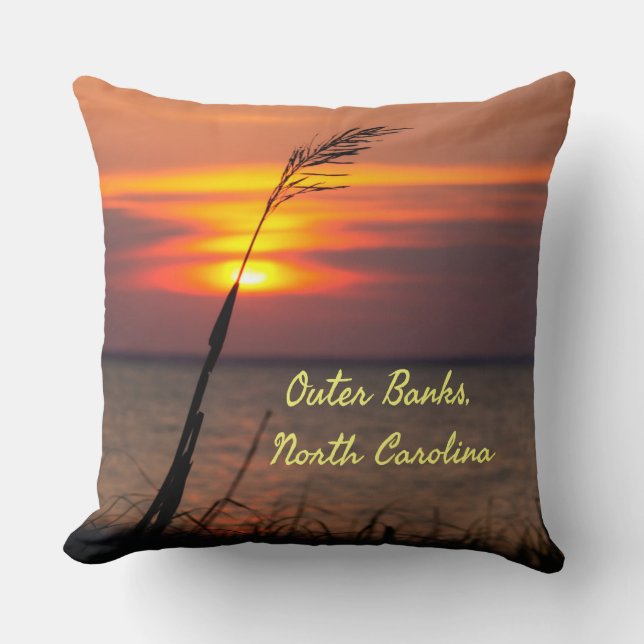 Coussin Banques extérieures Plage de Caroline du Nord Suns (Recto)