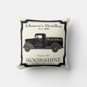 Coussin Bar à domicile amusant cruche de moonshine camion