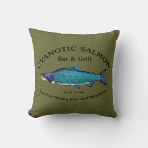 Coussin Bar et Grill Saumon Cyanotique