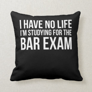 Coussin Bar Exam Funny Law School Graduation Cadeaux Desig