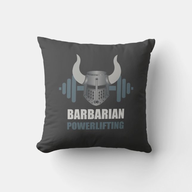 Coussin Barbarian Warrior Powerlifting Workout (Recto)
