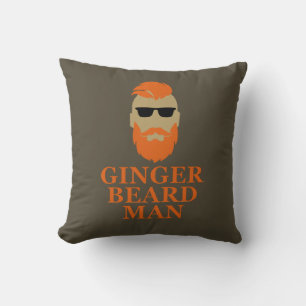 Coussin Barbe de gingembre homme drôle barbu