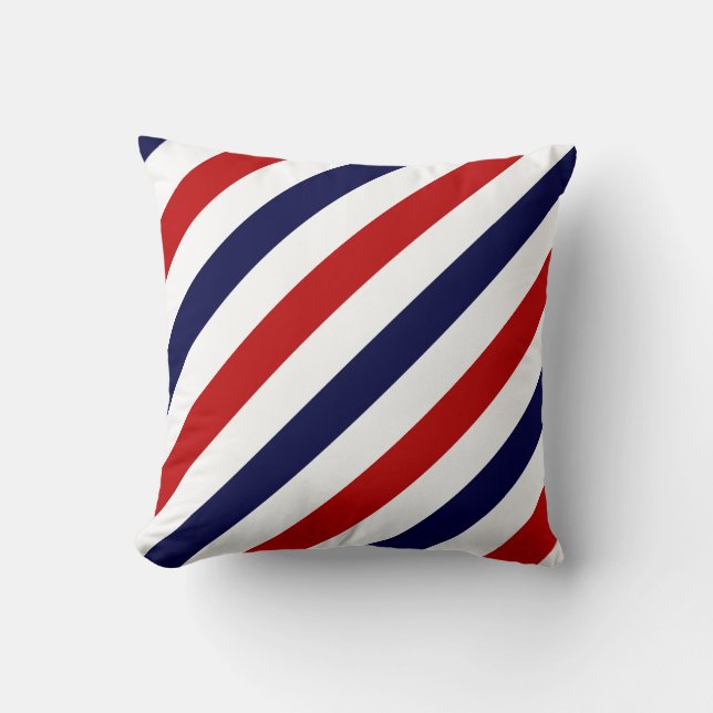 Coussin Barber shop rayures patriotique rayé motif (Recto)