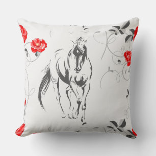 Coussin baroque à cheval