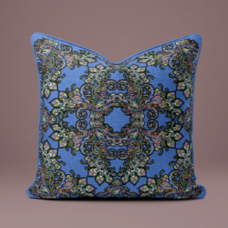 Coussin baroque Splendor en bleu ciel