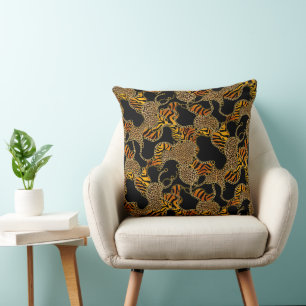 Coussin Barre de luxe baroque Gold Leopard Maison