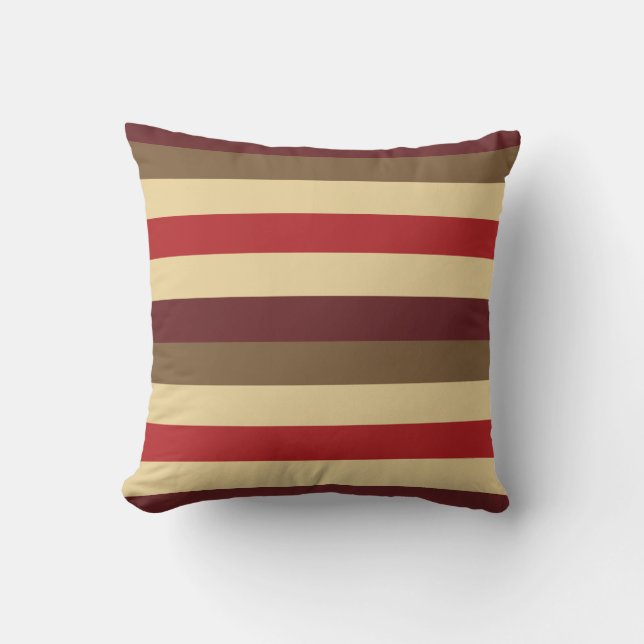 Coussin barré par rouges chauds (Recto)