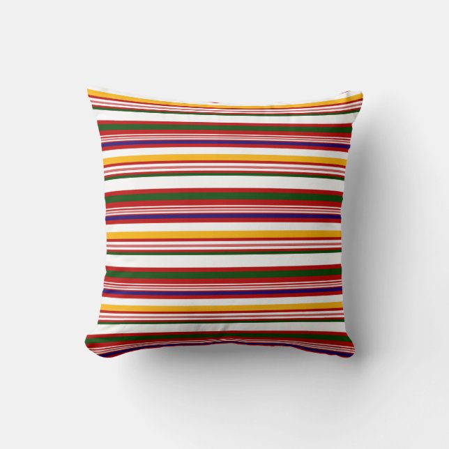 Coussin Barres de bonbons horizontales (Recto)