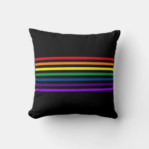 Coussin - Barres de couleur arc-en-ciel