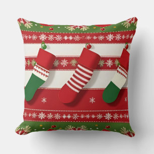 Coussin Bas de Noël festifs accrochés