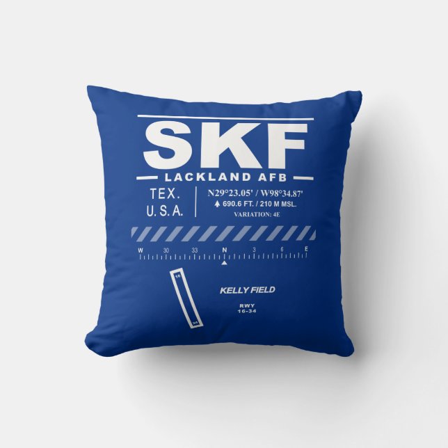 Coussin Base aérienne Lackland AFB SKF (Recto)