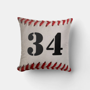 Coussin Baseball avec numéro personnalisable
