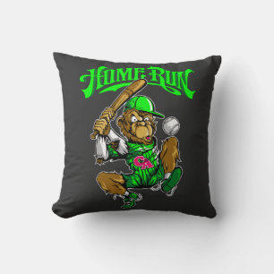 Coussin Baseball Singe Coup de Circuit