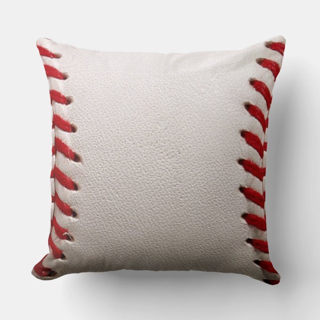 Coussin Baseball Softball Graphique Brodé - Art Sportif (Recto)