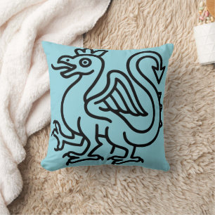 Coussin Basilic Sigillaire Médiéval Fantastique Héraldique