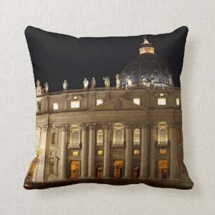 Coussin Basilique de Ville du Vatican la nuit