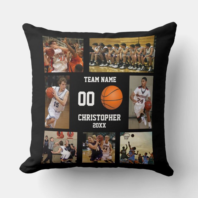 Coussin Basket-ball 7 photo collage (Recto)