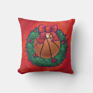 Coussin Basket-ball à l'intérieur de la couronne de Noël