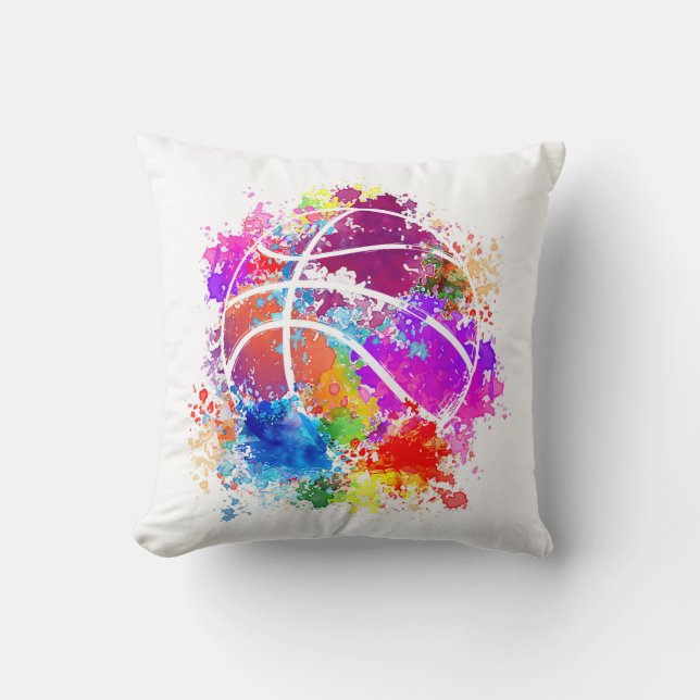 Coussin Basketball Adolescentes Filles Ados Baller Dunk (Recto)