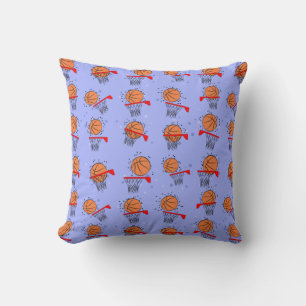Coussin Basketball - Motif de ballon et de panier 