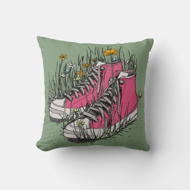 Coussin Baskets Montantes Vintage (Recto)
