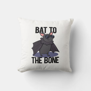 Coussin Bat À L'Os Drôle Animal Pun